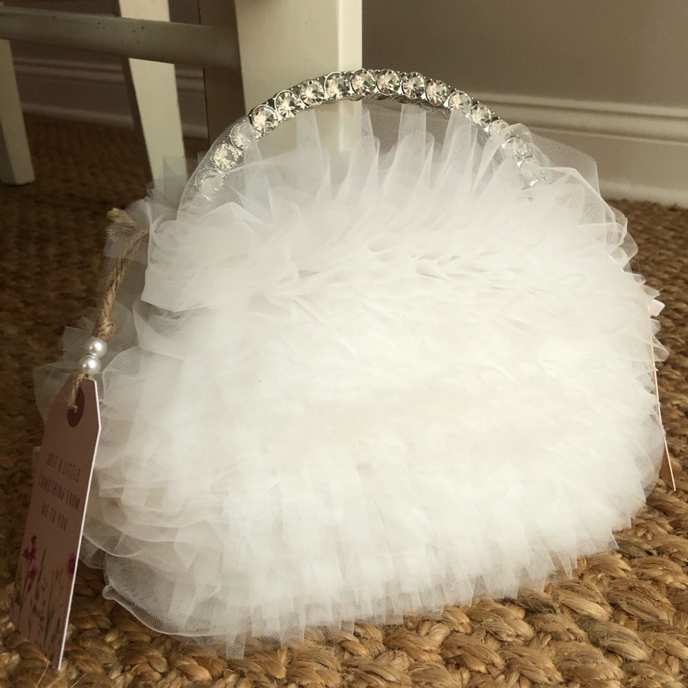 New w Tag: Jewel by Badgley Mischka Tulle and Rhinestone Bag
